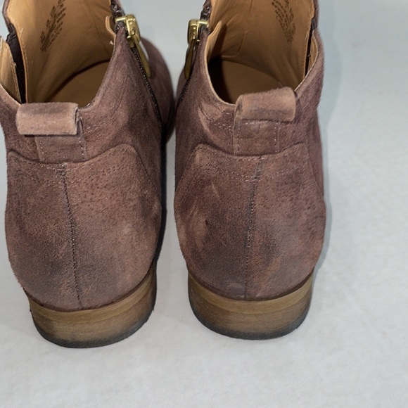 Franco Sarti ankle boots 9 wine brown very good condition leather fabric upper - Picture 7 of 14